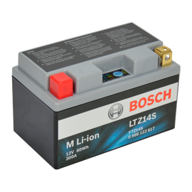 Bosch MC lithium batteri LTZ14S 12volt 5Ah +pol til Venstre